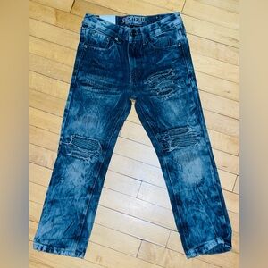 Encrypted Kids Blue Distressed Jeans